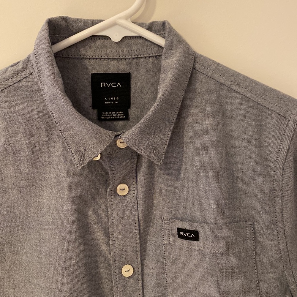 Boys RVCA button down collared shirt - Picture 2 of 5